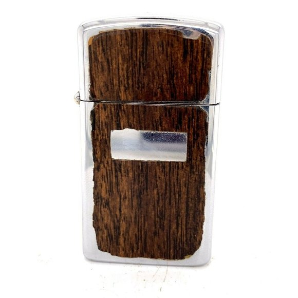 Vintage 1975 Zippo Hinged “Woodgrain” Lighter w/ Insert! 43 - Picture 1 of 4